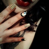 Steelers Nails with red lips