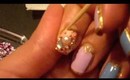"Sakura Petal- Shaped" Border Nails With Gems