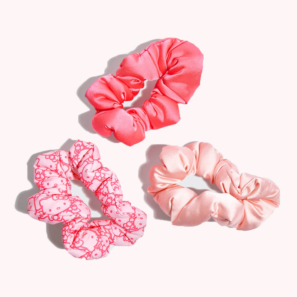 Hello Kitty x Kitsch Recycled Fabric Puffy Scrunchies