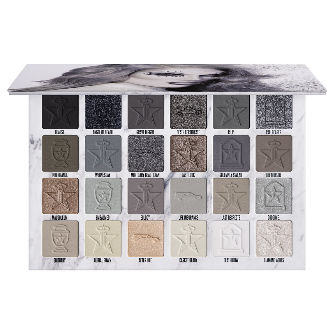 Jeffree Star Cosmetics Cremated Eyeshadow Palette alternative view 1 - product swatch.