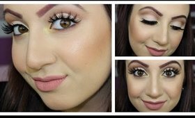 Glowy Spring Makeup Tutorial with a Pop of Color and Dramatic Lashes!  Makeup By Nicole