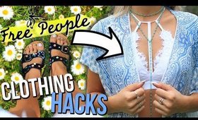 FREE PEOPLE CLOTHING HACKS EVERY Girl Should Know !! How To Turn Old Clothes Into New Clothes