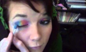 St. Patrick's Day Makeup! Rainbow Lid and Green Crease :)