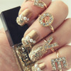 Sparkling Gold Nails