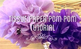Tissue Paper Pom Pom Flowers by The Crafty Ninja