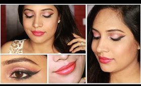 Spring/ Summer Peach 'n' Pink Glowy Makeup for Indian/Tan Skin Tone