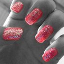 Pink glitter nails 💅