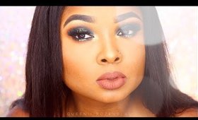 Teal Sage Halo makeup tutorial - Queenii Rozenblad