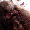 Bow with curly hair