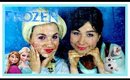 Elsa & Anna Frozen Halloween Tutorial 🎃 Disney in Real Life!