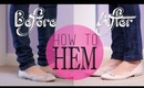 DIY How to Hem Jeans, Shorts, or Skirts {Sew & NO Sew}