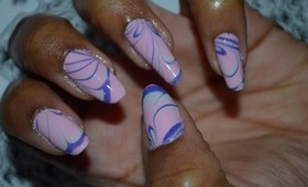Pastel Colors Water Marble: Manicure Monday