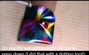 Foil Transfer - Rainbow Nail Art designs Colorful Designs short / Long Nails Tutorial nail art foil