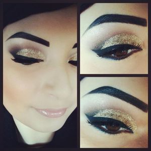 Using Urban Decay and loose glitter 