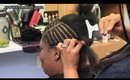 How to: Braid pattern for a sew in with lace closure! Oil dry scalp! Cyn Doll