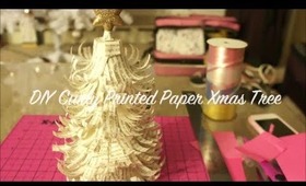 DIY Curly Printed Paper Christmas Tree