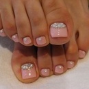 Pink with jewels toes !