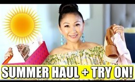 SUMMER HAUL + TRY ON! | Target, Honey Bum, Tory Burch, LeTote, Macy's, Trunk Club