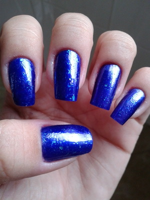 The blue nails.