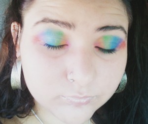 I used the Claire's bright eye shadow palette. 