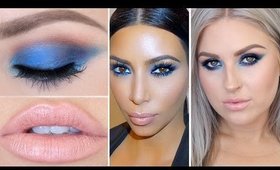 Kim Kardashian Inspired Blue Eyeshadow ♡ Celebrity Makeup Tutorial