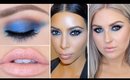 Kim Kardashian Inspired Blue Eyeshadow ♡ Celebrity Makeup Tutorial