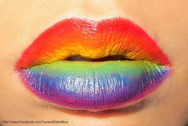8. Rainbow Lip Tattoo Sleeve - wide 5