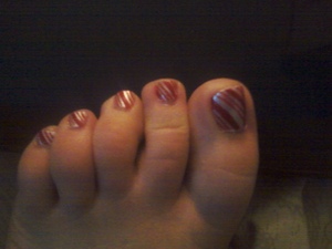 Candy Cane Toes
