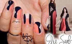 Color Block Nail Art: Elie Saab