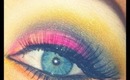 Bright/Crazy Colourful Look Using Inglot Pigments...
