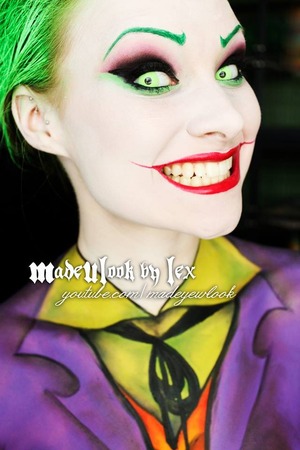 The ‪#Joker‬! If you love this look, please ‪‎share‬ it with your friends! Oh, and keep in mind, white on your face will never make your teeth look the whitest (Haha). I wanted to do the classic Joker this year, as I did the Heath Ledger Joker last year. For those of you who follow me on my page, or have been following me, I mean, you all know that the Joker played a big role in my life.
