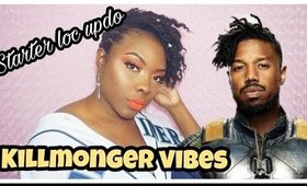 Starter loc updo on SHORT LOCS