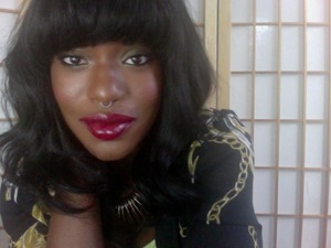 Red Lips Brown Skin 