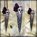 Romantic skull and rose stilettos