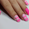 Pink Gradient Lace Nails