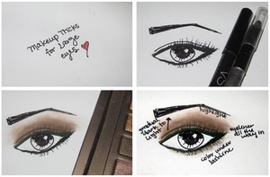 A photoset using the examples from my blog post on makeup tips for large eyes. :)
