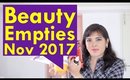 Beauty Empties | November 2017