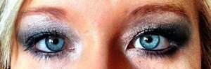 Blue eyes with grey shadows