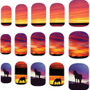 Ride Into The Sunset Nail Art Decals 