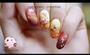 Fall magnolia nail art tutorial