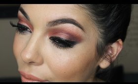 Red Shimmery Smokey Cat Eye Makeup Tutorial