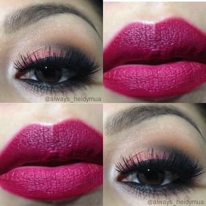 Soft smokey eye with burgundy lips    product info on my Instagram @always_heidymua