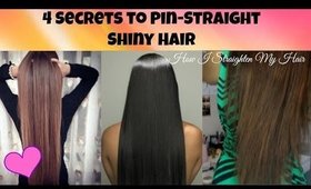 Secrets to Pin Straight Shiny Hair ♡ How I Straighten My Hair