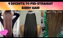 Secrets to Pin Straight Shiny Hair ♡ How I Straighten My Hair
