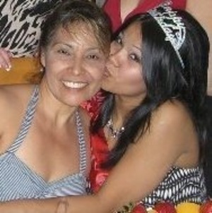 The women on your left is my mother and I am on the right