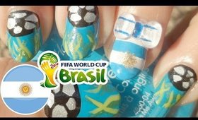 World Cup 2014 Argentina Nail Art Tutorial