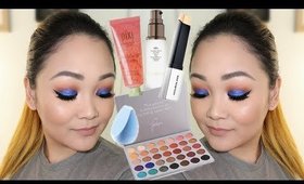 Chit Chat Get Ready With Me // Trying NEW Products // Blue Eyeshadow Look