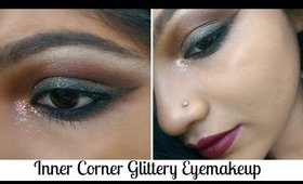 Inner Corner Glittery Eyemakeup