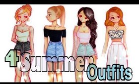 😍 DRAWING 4 SUMMER OUTFITS👗 👌