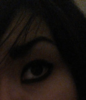 Bold eyeliner and brow to accentuate the eyes! ;) 